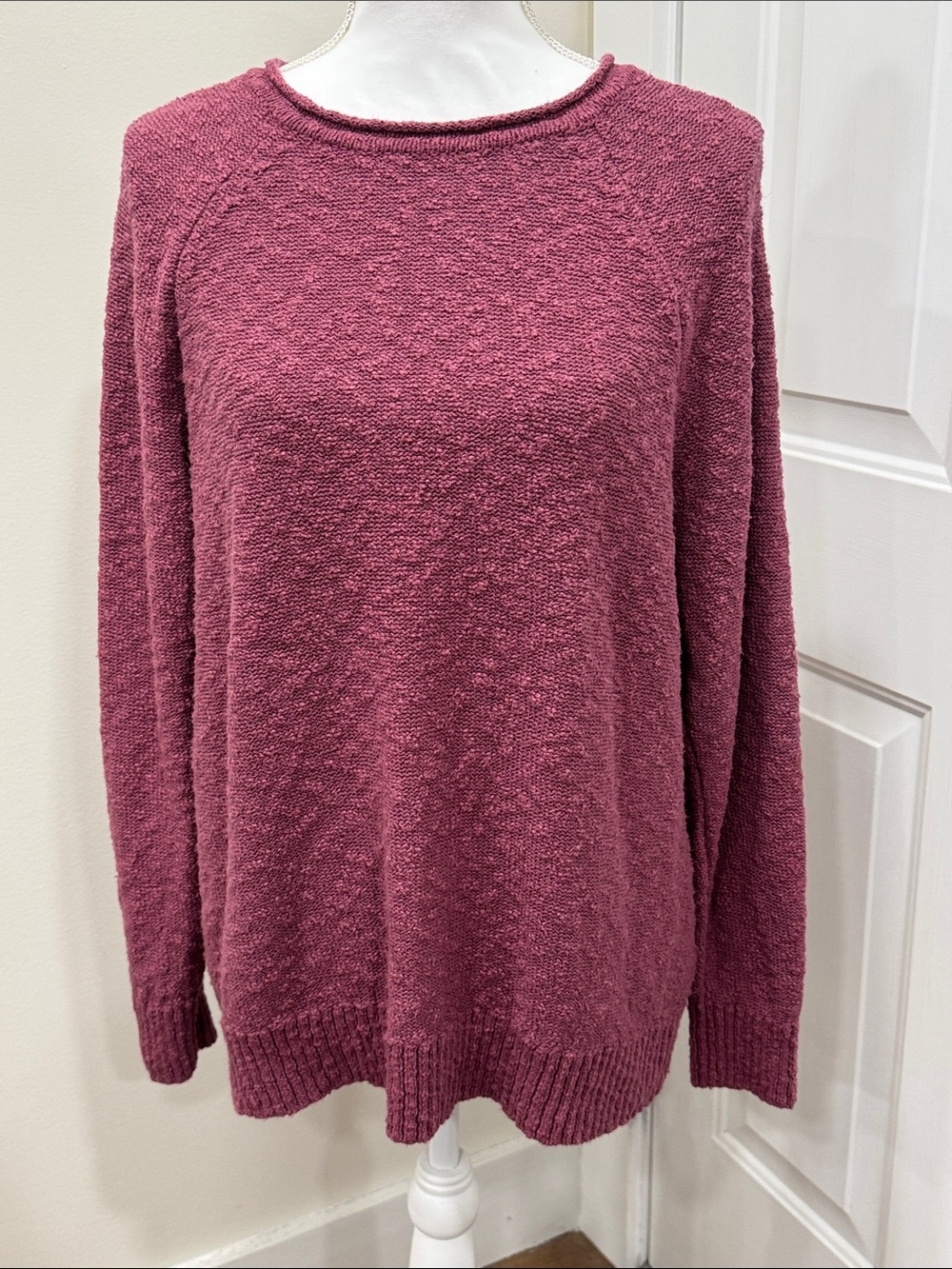 L.L. Bean Women's Crewneck Sweater in Roseberry